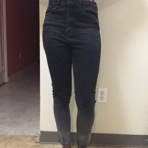 Black high waisted jeans